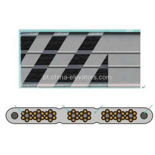 Cabo de viagem plana do elevador ≤6m/s